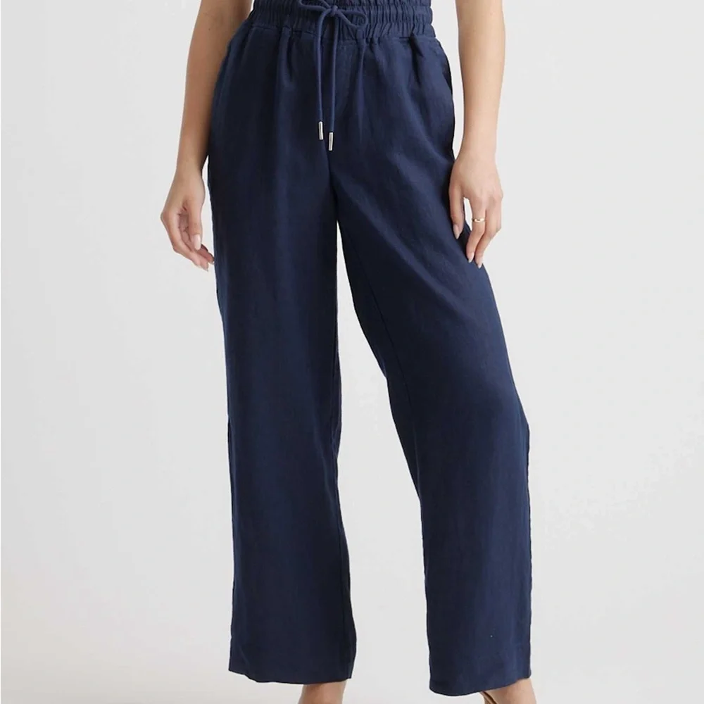 Zara Linen Drawstring Pants Sz Small
